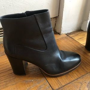 Franco Sarto Women’s Black Leather Ankle Bootie